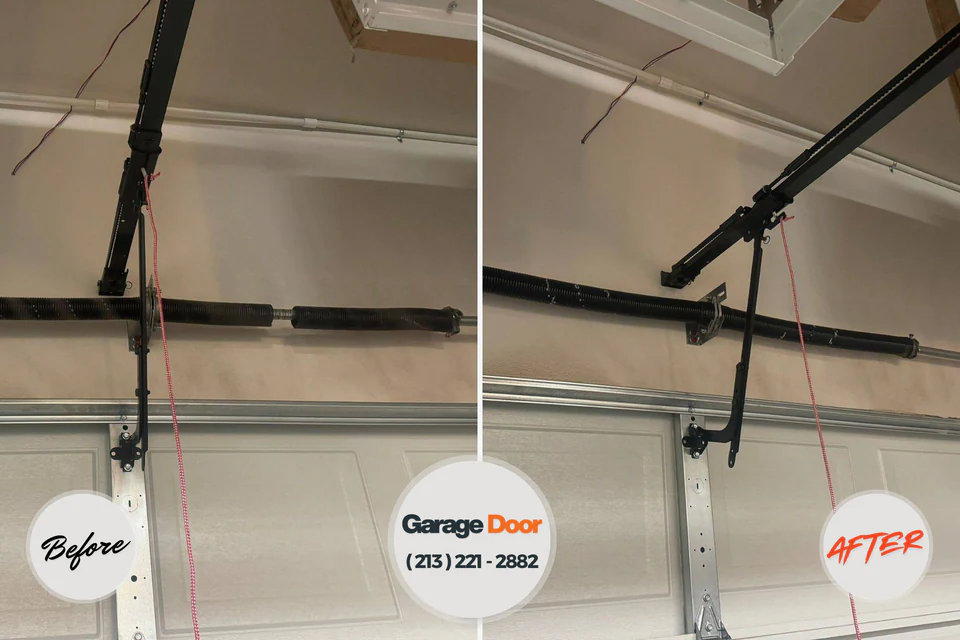 Before and after: garage door repair Matamoras, PA